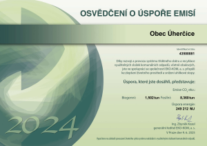 Osvědčení o úspoře emisí 2025